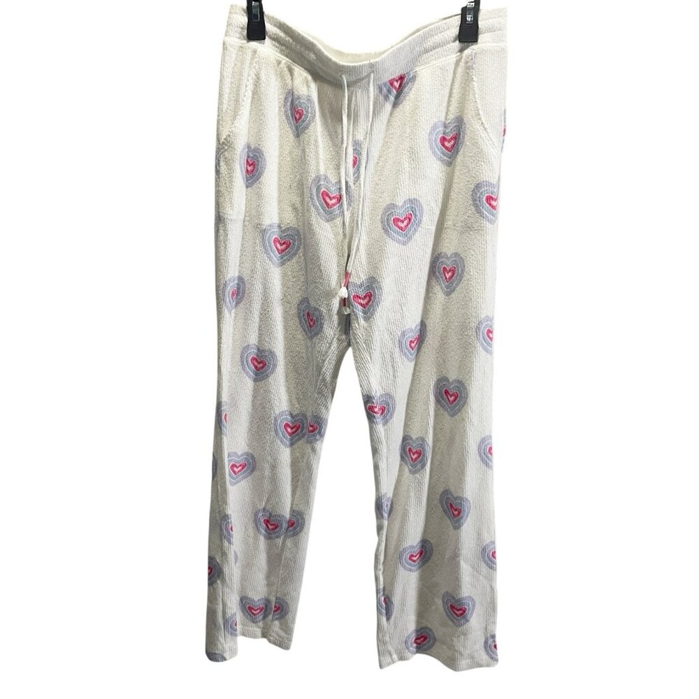 P.J. Salvage M Womens Heart Print Thermal Pajama Lounge Pants